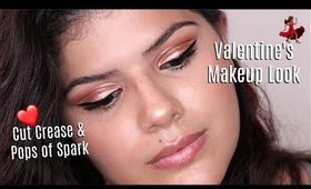 Vday Makeup Look Cut Crease & Pops of Spark || Marya Zamora