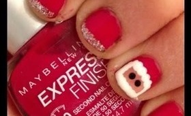 Santa and Silver French Manicure!