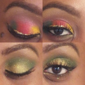 Makeup look using mac pigments