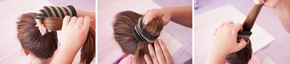 How To Do A Sock Bun - Put Doughnut On Pony