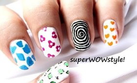 Toothpick Nail Designs ★ Nail Art without Tools ★ No Tools Nail Art Using Toothpick