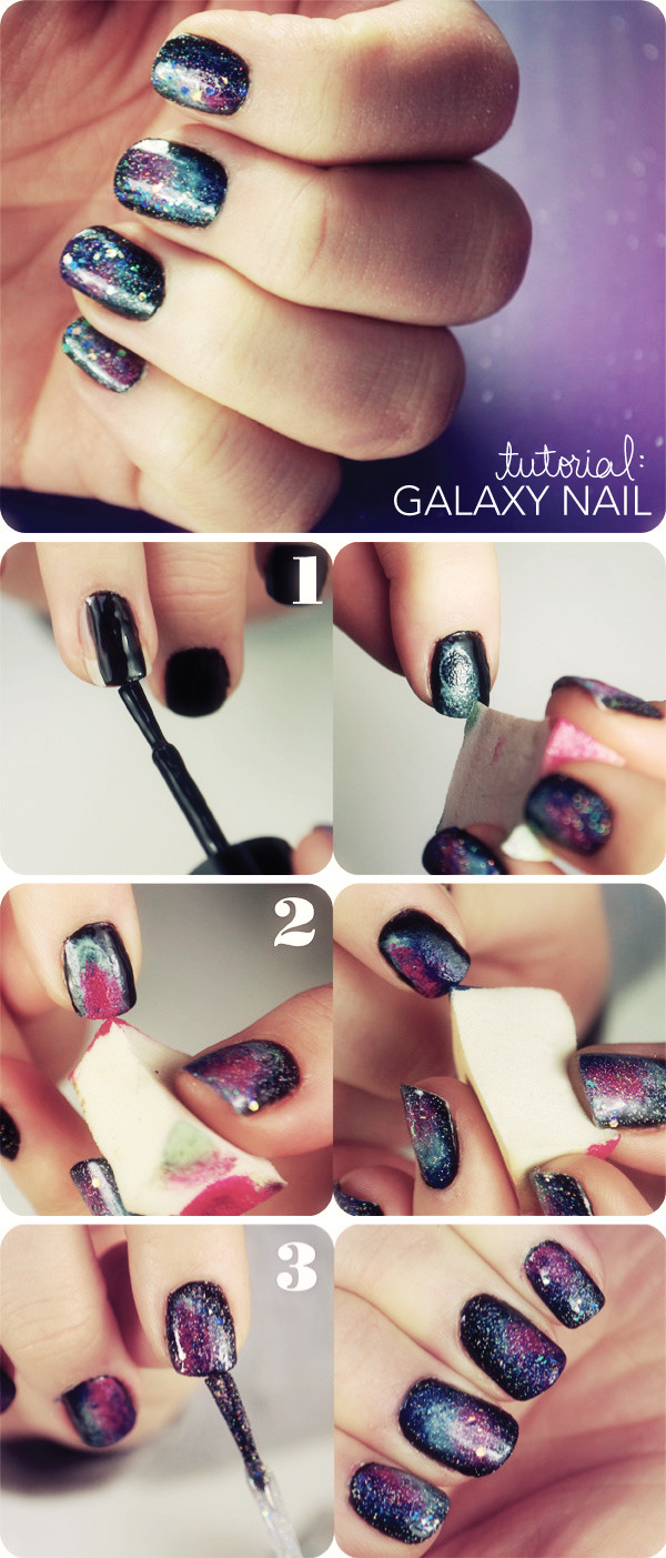 Galaxy Nail Tutorial | Beautylish