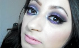 Purple and black smokey eyes for Fall