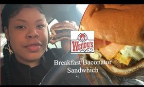 Wendy’s New Breakfast Baconator 🥓 & Frosty-ccino Iced coffee ☕️ 👀 | Food Review 😱