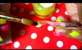 Acrylic Nail Tutorial: 2 in 1 Green & Pink Cheetah☆