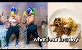 WHAT I EAT IN A DAY FOR HEALTHY CURVES + Plus Size Workout Routine