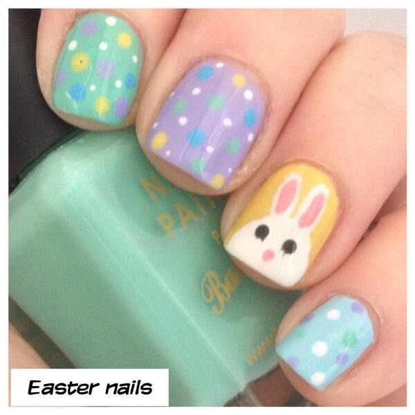 Cute Easter Bunny Nails 