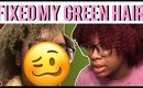 So my hair was green ... decided to dye it Burgundy | Tommie Marie