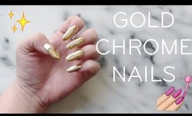 Gold Chrome Nails in LA! Trying The Chrome Nails Trend | Olivia Frescura