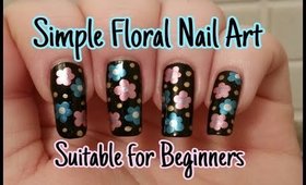 Simple Metallic Floral Nail Art | Nail Design for Beginners | Stephyclaws