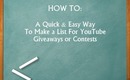 HOW TO: A Quick & Easy Way To Make a List For Giveaways & Contests