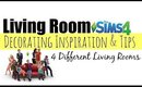 Living Room Decorating Inspiration & Tips Sims 4