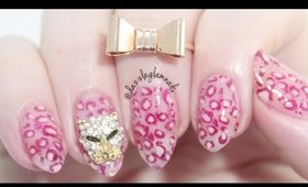 Negative Space Leopard Nails Tutorial | + New Nail Shape