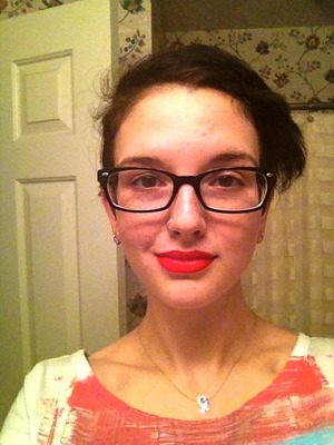 Ruffian Red MAC lipstick. 