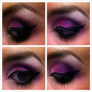 This is my second look using Sleek's Acid palette. Again it is a purple look. But this time it is contrast with pink. A dramatic eye again and there should be a video up on my youtube channel soon for this look :)
<3