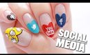 Social Media Nail Art Design (Snapchat, Instagram, YouTube, Twitter, & Facebook)