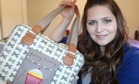 WHAT'S IN MY CLOTH DIAPER BAG @8 MONTHS OLD--PINK LINING YUMMY MUMMY BAG!