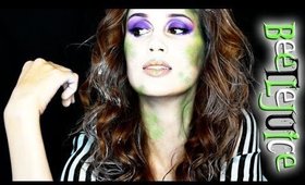 BEETLEJUICE Halloween Makeup Tutorial - (Girly Version)