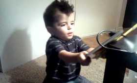 Elijah dancing and being bored