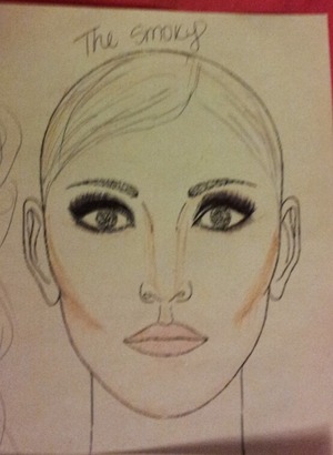 Just a glam smoky eye. Drew this with ballpoint pen and color pencils. 