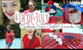 4th of July Makeup,Hair,Outfit,+DIY Snacks♡