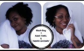 Wash Day Routine: For Curly  4A, 4B Hair ft Aquis Mircofiber Towel & Hair Turban