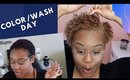 Wash Day! How i color my natural hair BLONDE! BLACK GIRL BLONDE! FAST HAIR GROWTH!