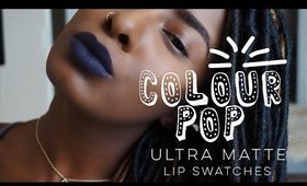 ColourPop Ultra Matte Lip Swatches