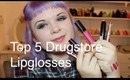 Top 5 Drugstore Lipglosses | Alice Violet Popplewell