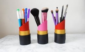 DIY Makeup Brushes and School Supply Storage (Back to School)