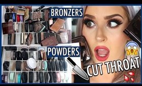 MAKEUP DECLUTTER 🔪 Powder & Bronzer 😏 Organize Makeup With Me!