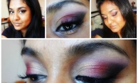 Red and Black Eye Makeup Look