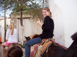Greece! donkey ride :P