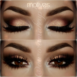 instagram: @auroramakeup
FB : https://www.facebook.com/AuroraAmorPorElMaquillaje

PICTORIAL de este maquillaje hermosas :D 

Brows were made with Dip Brow Pomade in CHOCOLATE by Anastasia Beverly Hills﻿

Cejas con DIP BROW POMADE en color CHOCOLATE de  http://www.anastasia.net

Products @motivescosmetics 
Productosen ojos de Motives cosmetics  que pueden encontrar en
http://www.motivescosmetics.com ( USA & CANADA)
Http://www.globalshop.com ( internacional , no todos los productos estan disponibles aun //  not all the products are available on this site )

STEP1 // PASO1
Apply Eye Shadow Base
Aplica la prebase de sombras de motives

STEP2//PASO2
Highlight brow bone with Paint Pot Mineral Eye Shadow in MARSHMALLOW .
Blend in the crease Photo Finish Powder in TAN as transition color.
Cover mobile eyelid in tap motions with Paint Pots in ALLURE & ELLE.
Ilumina el hueso de la ceja con el pigmento blanco brilloso MARSHMALLOW.
Difumina en el pliegue el maquillaje en polvo TAN como color de transition.
Cubre el parpado movil con los pigmentos minerales ALLURE y ELLE .

STEP3 //PASO3
Mark outer crease with Pressed Eye Shadow in ONIX and blend top edges with Pressed Eye Shadow in HOT CHOCOLATE.
Blend bottom edges of black eyeshadow with Pressed Eye Shadow in HAZELNUT.
Marca la esquina externa del pliegue con sombra negra mate ONIX y difuminalo arriba con la sombra cafe mate HOT CHOCOLATE.
Difumina la parte inferior de la sombra con la sombra roja nacarada HAZELNUT.

STEP4// PASO4
Hightlight inner corner with Paint Pot Mineral Eye Shadow in MARSHMALLOW.
Line top lashes with Gel Eyeliner in LITTLE BLACK DRESS .
Apply top false lashes NOIR FAIRY by House of Lashes﻿ .
Ilumina el lagrima con el pigmento MARSHMALLOW.
Delinea las pestañas superiores con el gel delineador negro LITTLE BLACK DRESS.
Aplica pestañas postizas superiores NOIR FAIRY de  http://www.houseoflashes.com.


STEP5 // PASO5
Line waterline with Gel Eyeliner in LITTLE BLACK DRESS pulling it out .
Set it with Pressed Eye Shadow in ONIX .
Blend below lower lashes Pressed Eye Shadow in HAZELNUT
Apply bottom falses if you like , I used some that I had and I guess are No.515 by cremeshop
Apply Lala Mineral Volumizing & Lengthening mascara in BLACK in top & lower lashes
Delinea la linea del agua con Gel delineador negro LITTLE BLACK DRESS empujandolo por debajo de las pestañas inferiores.
Sellalo con sombra negra ONIX .
Difumina la sombra HAZELNUT debajo de las pestañas inferiores .
Aplica si gustas pestañas inferiores  creo que use las 515 de creme.
Aplica la mascara de pestañas negra volumizante y alargadora en color BLACK. 