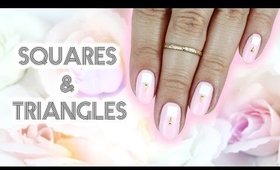 KKN recreates No.9 | Squares & Triangles Nails ♡