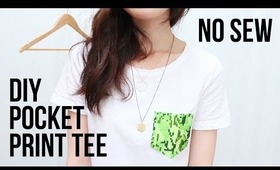 DIY Pocket Print Tee (No Sewing Required)