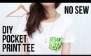 DIY Pocket Print Tee (No Sewing Required)