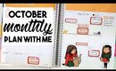 October Monthly Plan with Me | Erin Condren Deluxe Monthly
