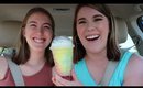TRYING STARBUCKS TIE DYE FRAPPUCCINO + WARBY PARKER GLASSES TRY ON