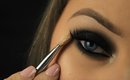 Beauty Hack! One Brush Black Smokey Eye for Beginners | Drugstore Makeup