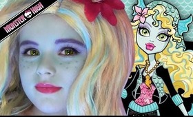 Lagoona Blue Monster High Doll Costume Makeup Tutorial for Halloween