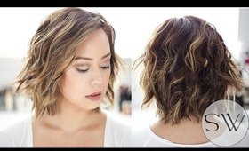 Wavy Lob Hair Tutorial using Flatiron