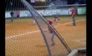 Santana hitting off the pitch!