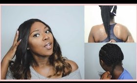 Under Wig Natural Hair Routine and Flat Braid Pattern | Shanice Swank