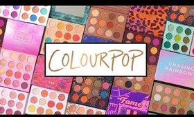 COLOURPOP EYESHADOW PALETTE COLLECTION 2019! 24 DIFFERENT REVIEWS