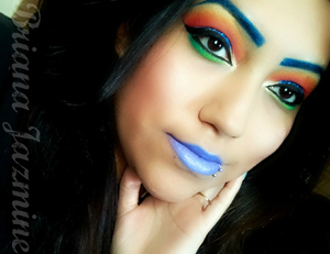 Just wanted to be very colorful and use my Lime Crime lipstick =)
