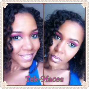 I did a tutorial for this look on my youtube channle. you can check my videos or go to youtube.com/tamarei85 Colorful Makeup Fall Look