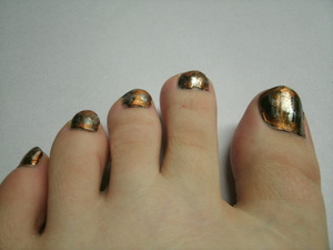 steampunk toe nails