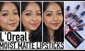 L'OREAL COLOR RICHE MOIST MATTE LIPSTICKS 💄 | SWATCHES & REVIEW | 10 Shades | Stacey Castanha