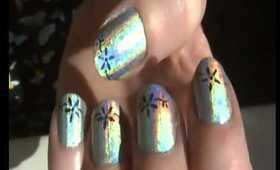 A look at the gosh holographic nail polish in natural sunlight its amazing